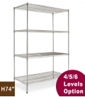 Chrome Wire Shelving (H-74 inch)