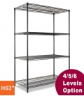 Black Wire Shelving (H-63 inch)