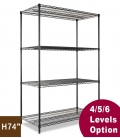 Black Wire Shelving (H-74 inch)